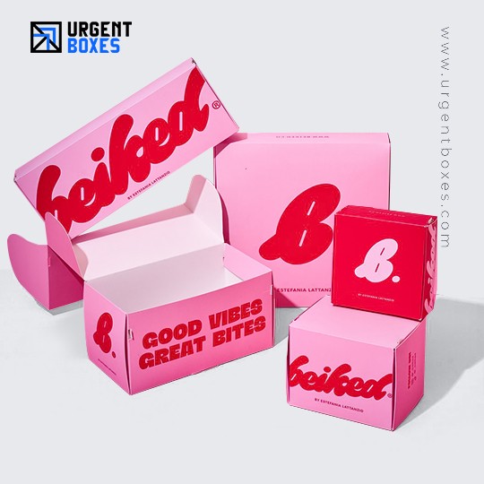 Custom pink bakery boxes