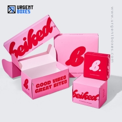 Custom pink bakery boxes