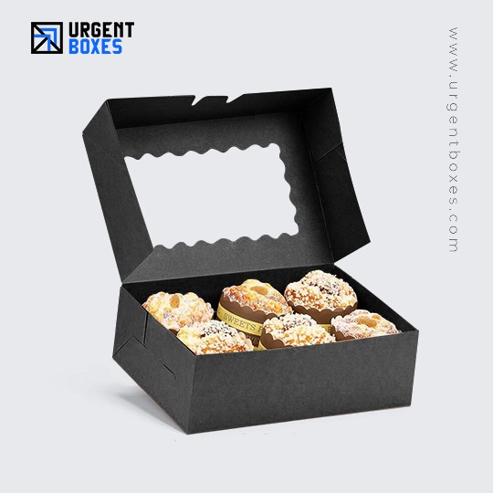 Window Black Bakery Boxes