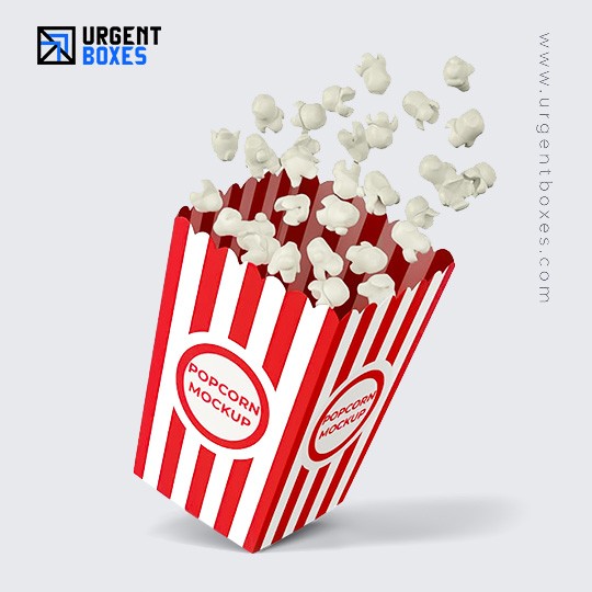 Printed Red and Whote Popcorn Box