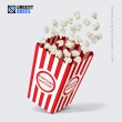 Printed Red and Whote Popcorn Box