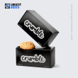 crumbl cookie packaging with glossy finishes
