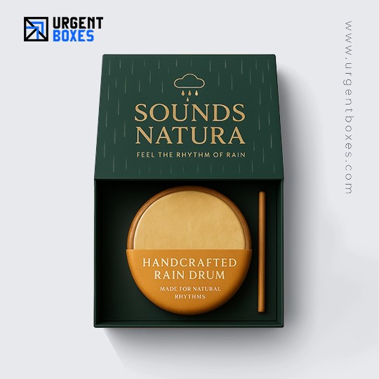 custom printed rain drum boxes with secure lids