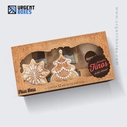 kraft cookie box with window