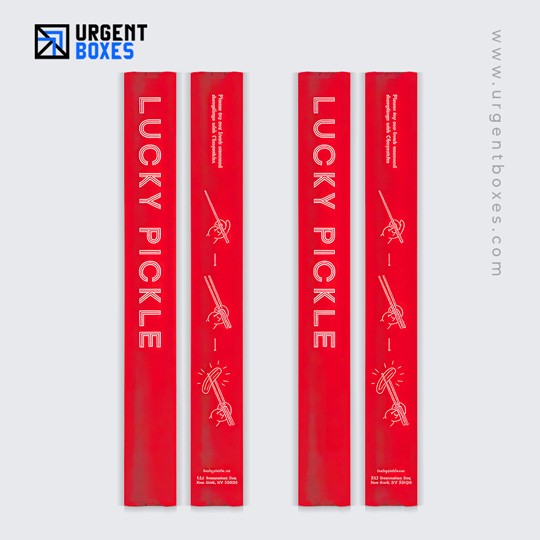 printed kraft chopstick sleeves