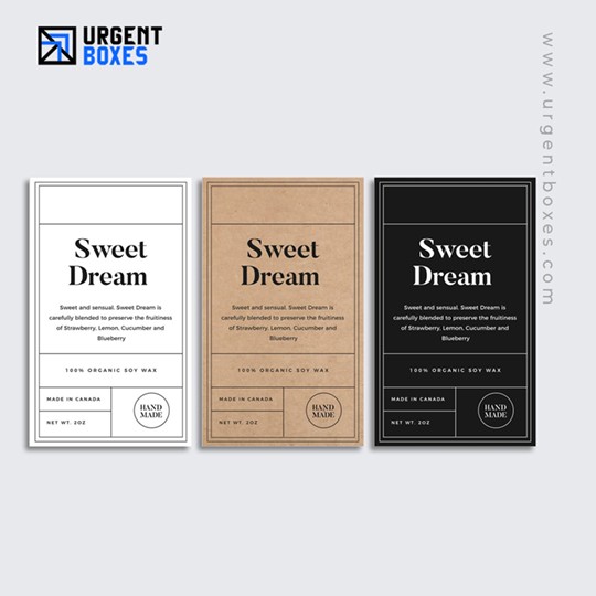 branded matte candle labels