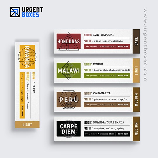 custom printed coffee labels