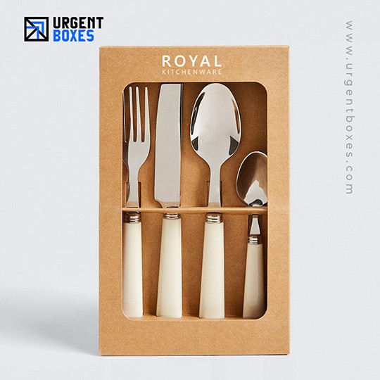 cardboard window cutlery boxes