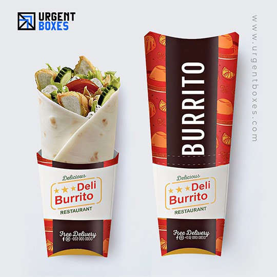 printed burrito packaging boxes