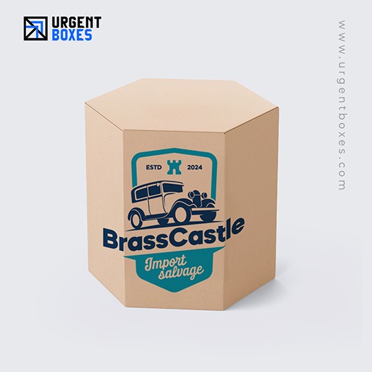 Kraft Boxes Hexagon Style