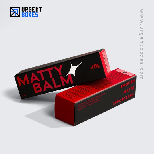 matte finish lip balm boxes