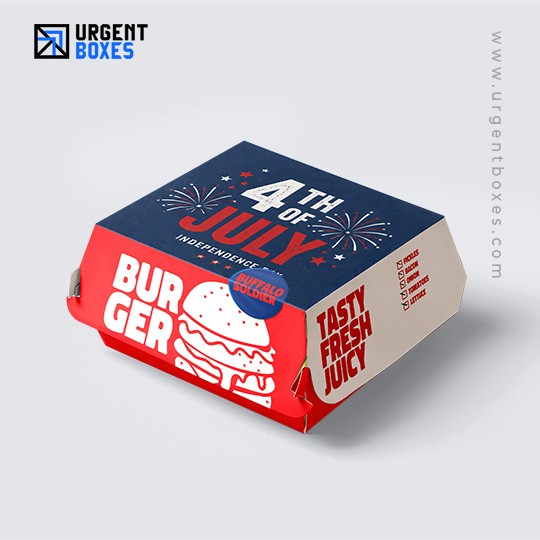 custom printed independence day burger boxes