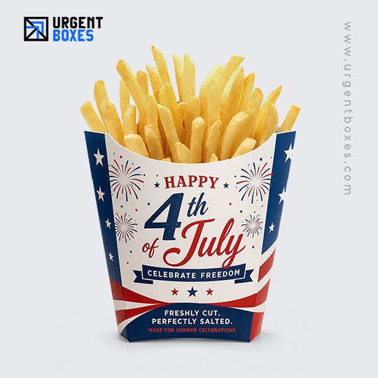independence day fries box packaging