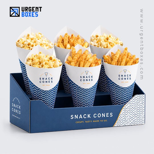 paper snack cones with stand