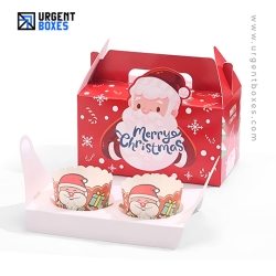 2 cupcake christmas boxes