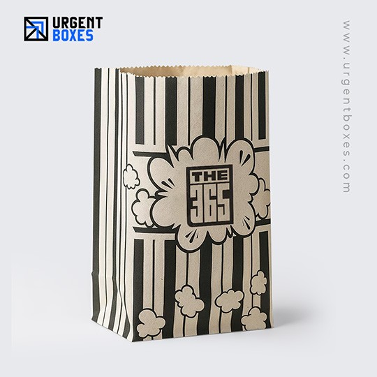 printed white paper bags
