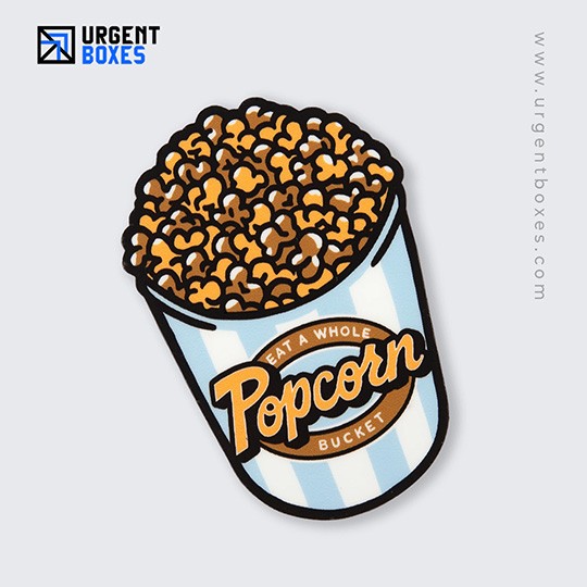 custom shape popcorn labels