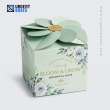 custom printed petal top favor boxes
