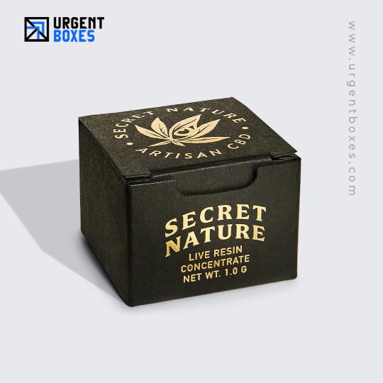 luxury CBD boxes with gold foil