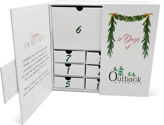 White Cardboard Advent Calender